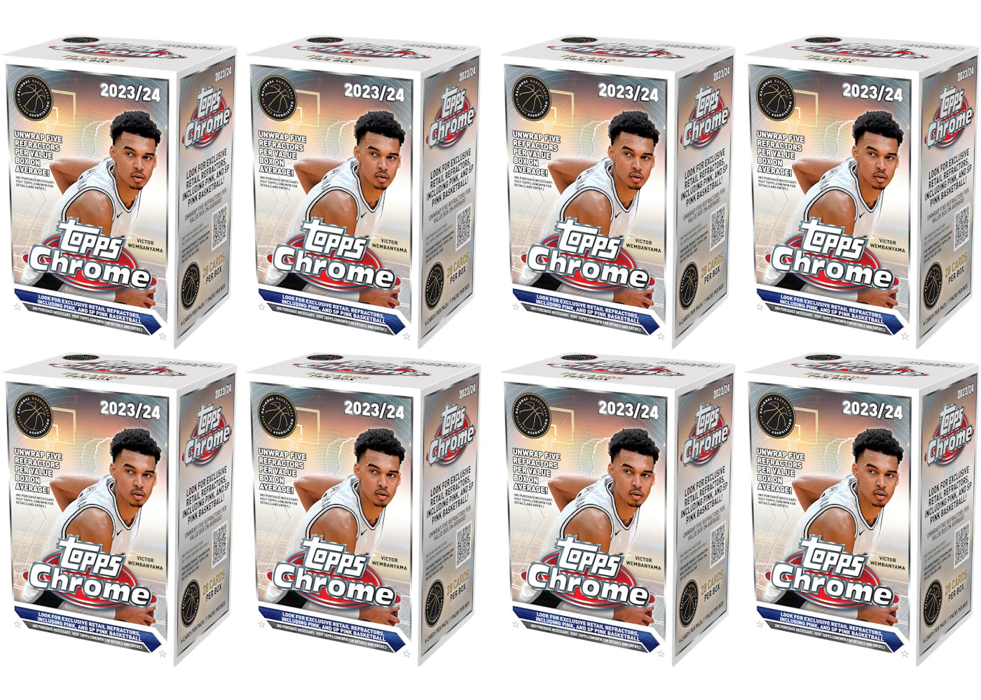 2023-24 Topps Chrome Basketball Value Box (8x Lot) -1