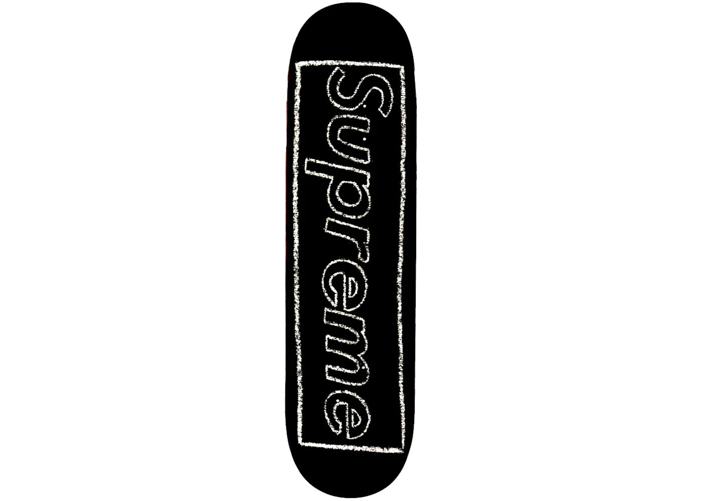 Supreme KAWS Chalk Logo Skateboard Deck Black-1