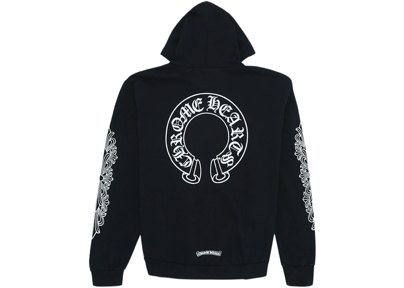 Chrome Hearts Horse Shoe Floral Hoodie Black -1