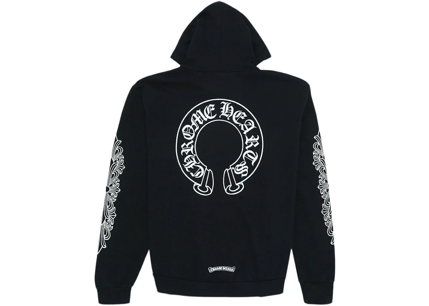 Chrome Hearts Horse Shoe Floral Hoodie Black -1