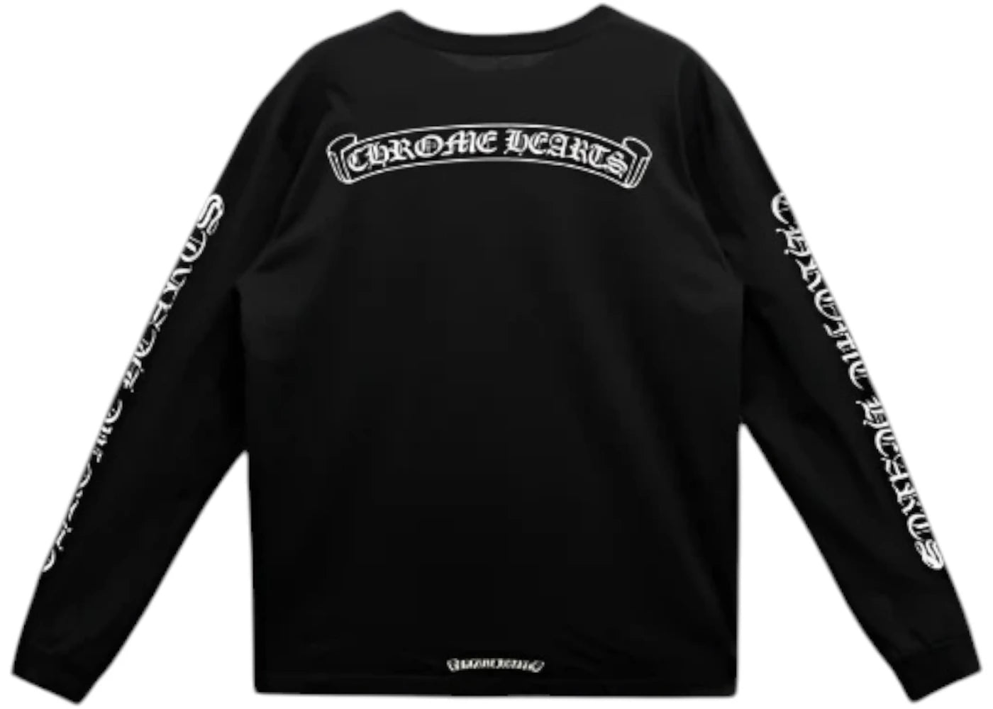 Chrome Hearts Scroll Logo L/S Pocket T-shirt Black -1