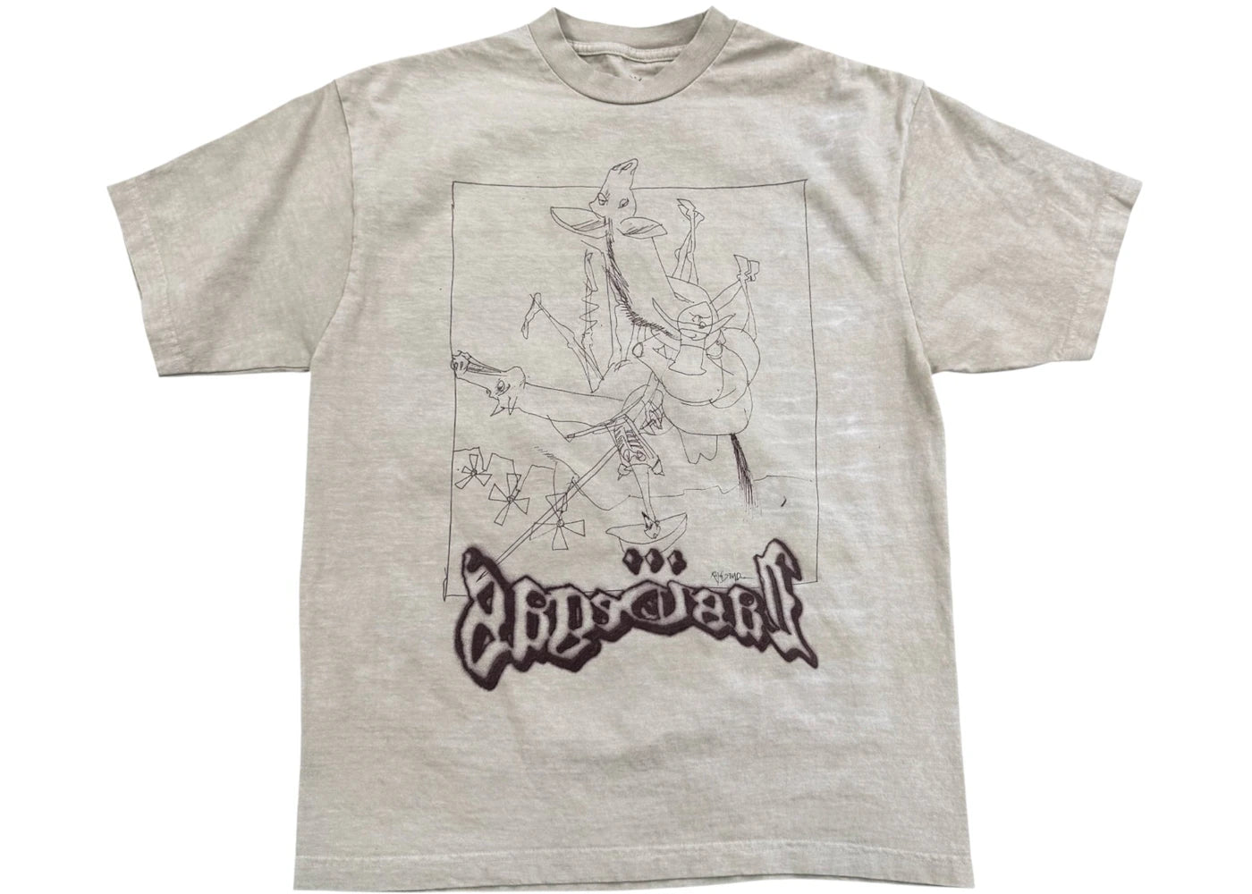 Travis Scott x Ralph Steadman Sketch Tee Grey -1