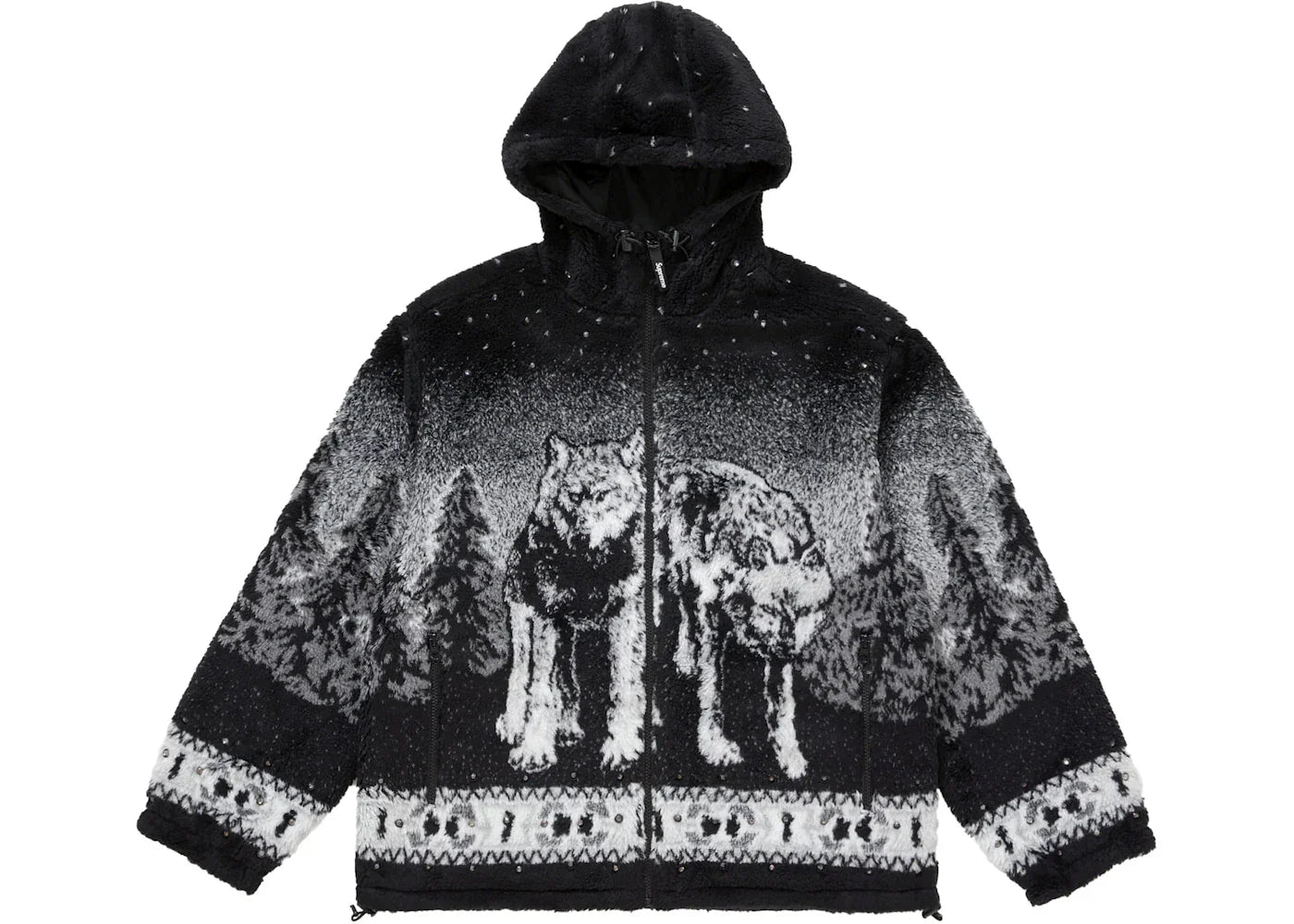 Supreme b.b. Simon Reversible Hooded Fleece Jacket Black -1