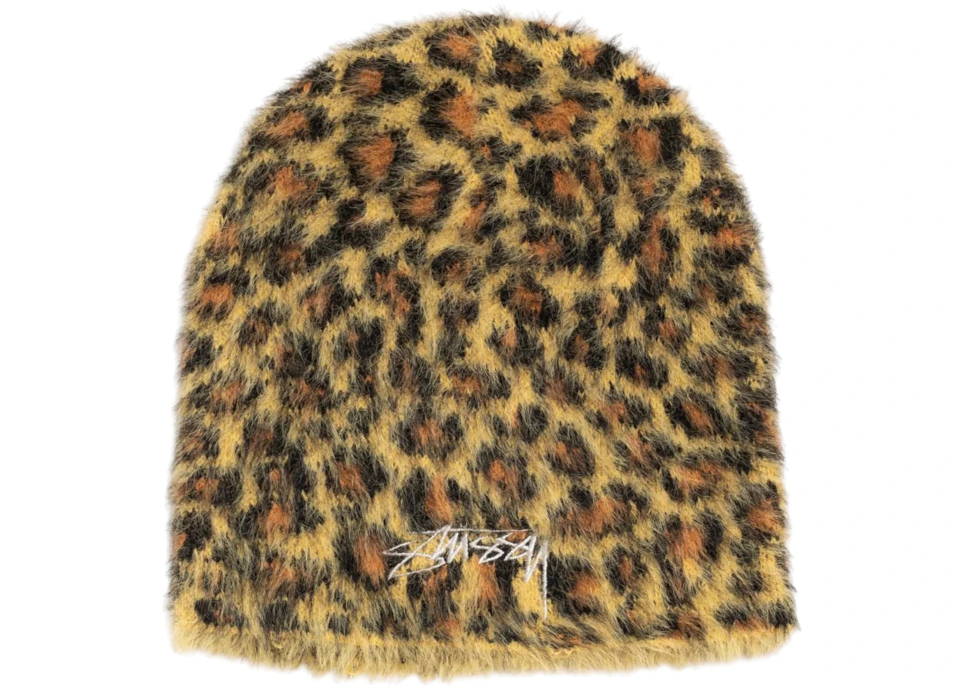 Stussy Leopard Skullcap Beanie Brown -1