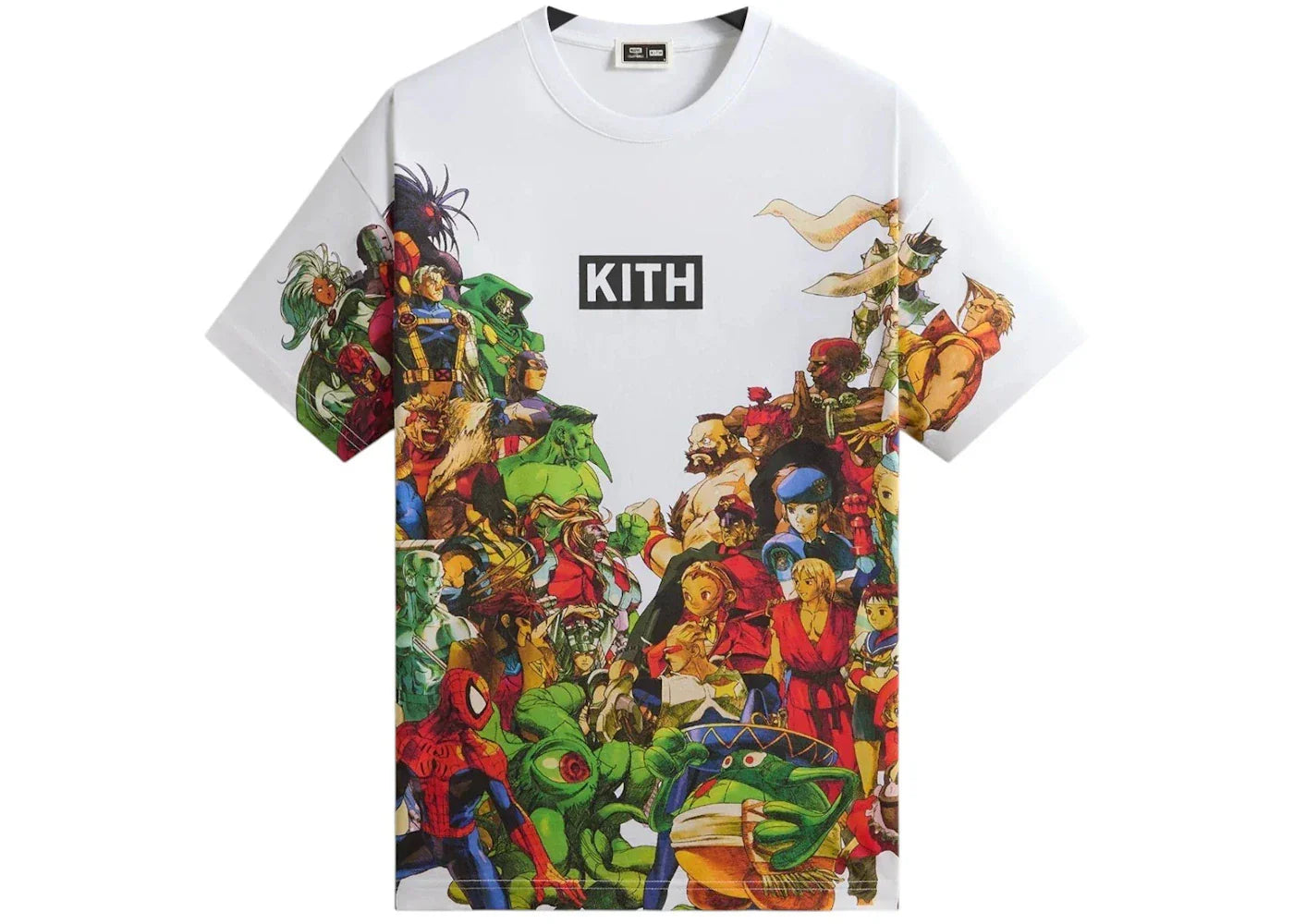 Kith x Marvel vs. Capcom New Age of Heroes All-Over Printed Tee White -1