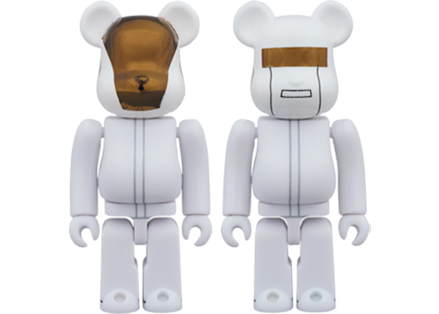 Bearbrick Daft Punk (White Suits Ver.) 2 Pack 100% White -1