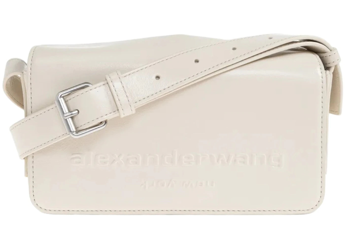 Alexander Wang Punch Flap Crossbody Bag Vanilla -1