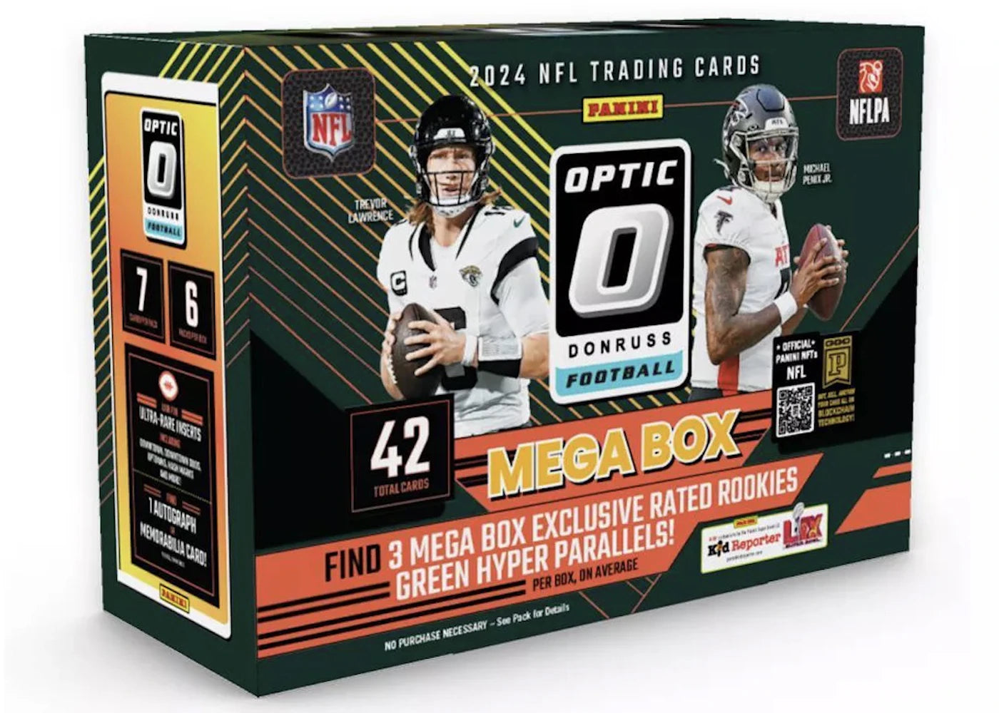 2024 Panini Optic Donruss NFL Football Mega Box (Green Hyper Parallel) -1