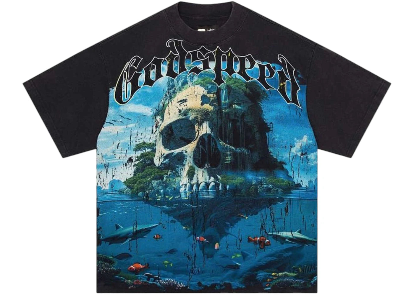 Godspeed Skull Island T-Shirt Grey -1