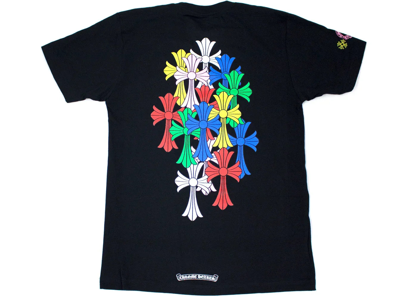Chrome Hearts Multi Color Cross Cemetery T-shirt Black -1