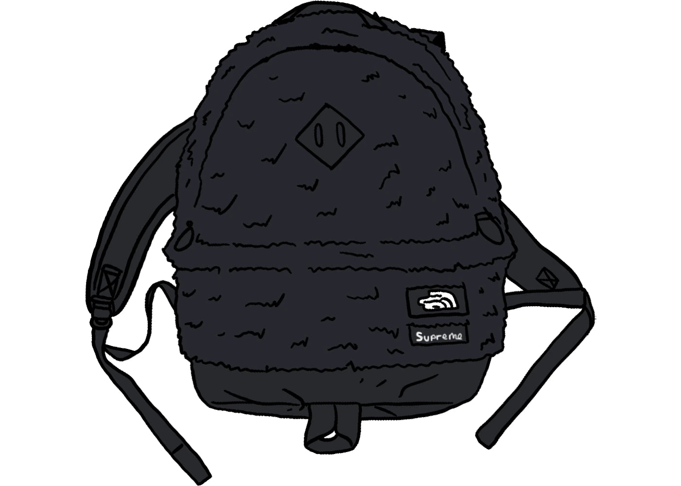 Supreme The North Face Faux Fur Backpack Black -1