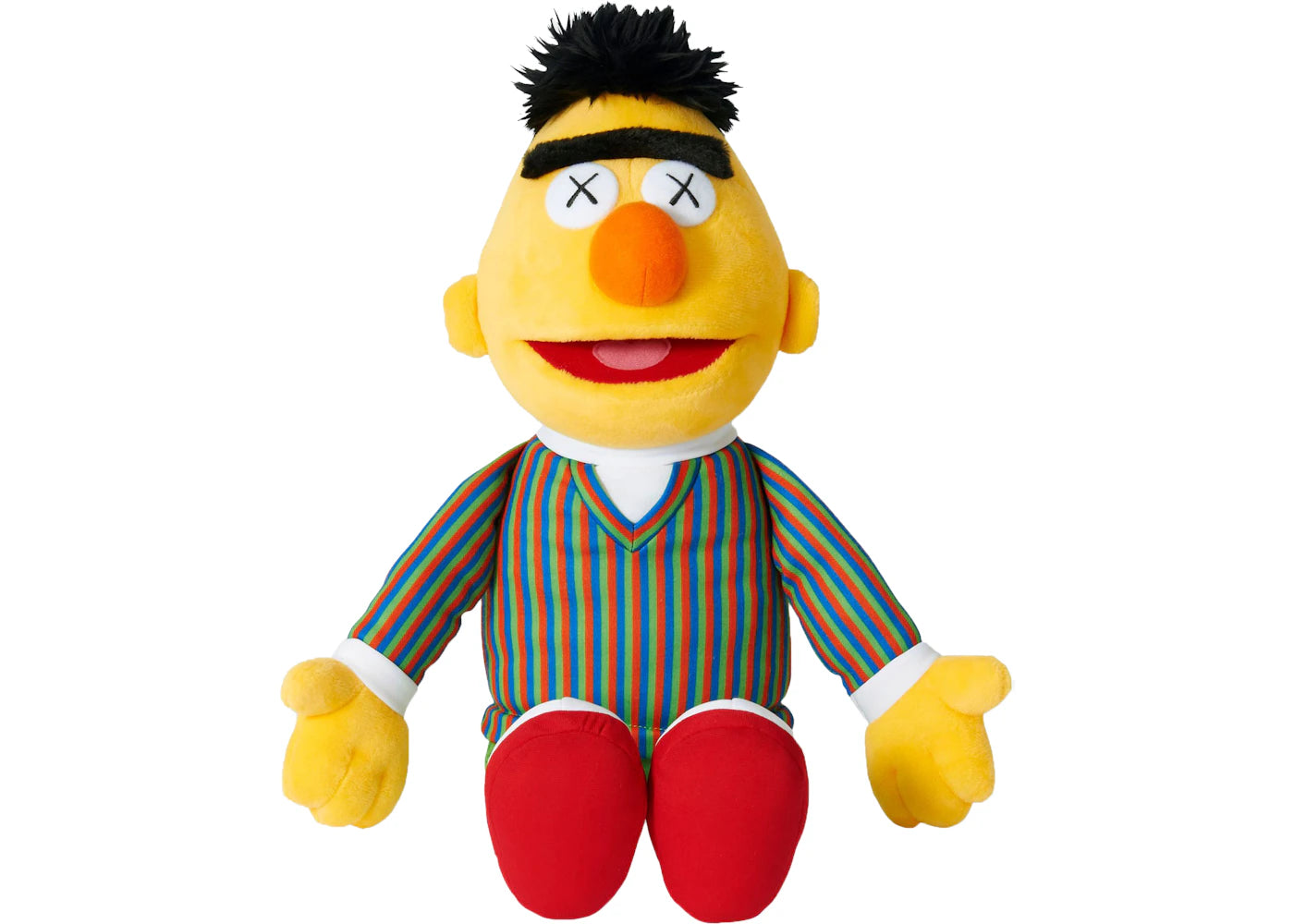 KAWS Sesame Street Uniqlo Bert Plush Toy Yellow -1
