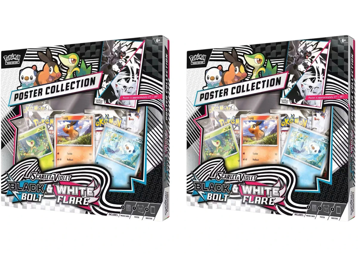 Pokémon Scarlet & Violet Black Bolt/White Flare Unova Poster Collection Box 2x Lot -1