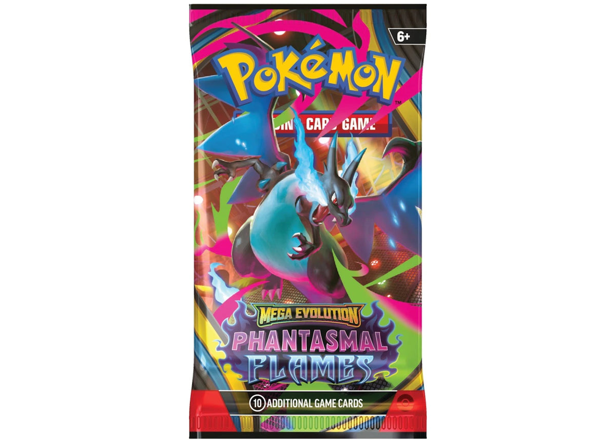 2025 Pokémon Mega Evolution Phantasmal Flames Mega Charizard X Booster Pack -1