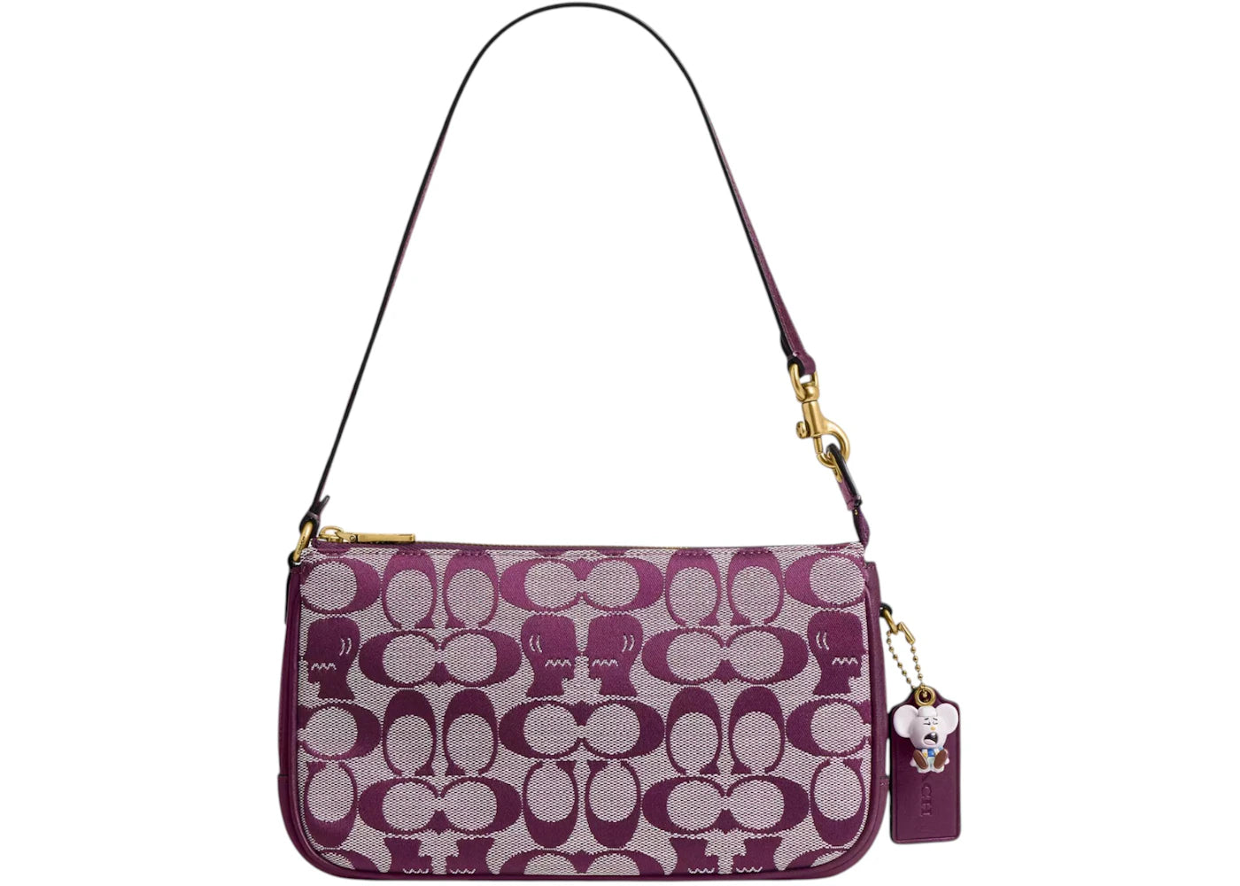 Coach x Brain Dead Plaza Bag In Signature Jacquard Brass/Plum -1