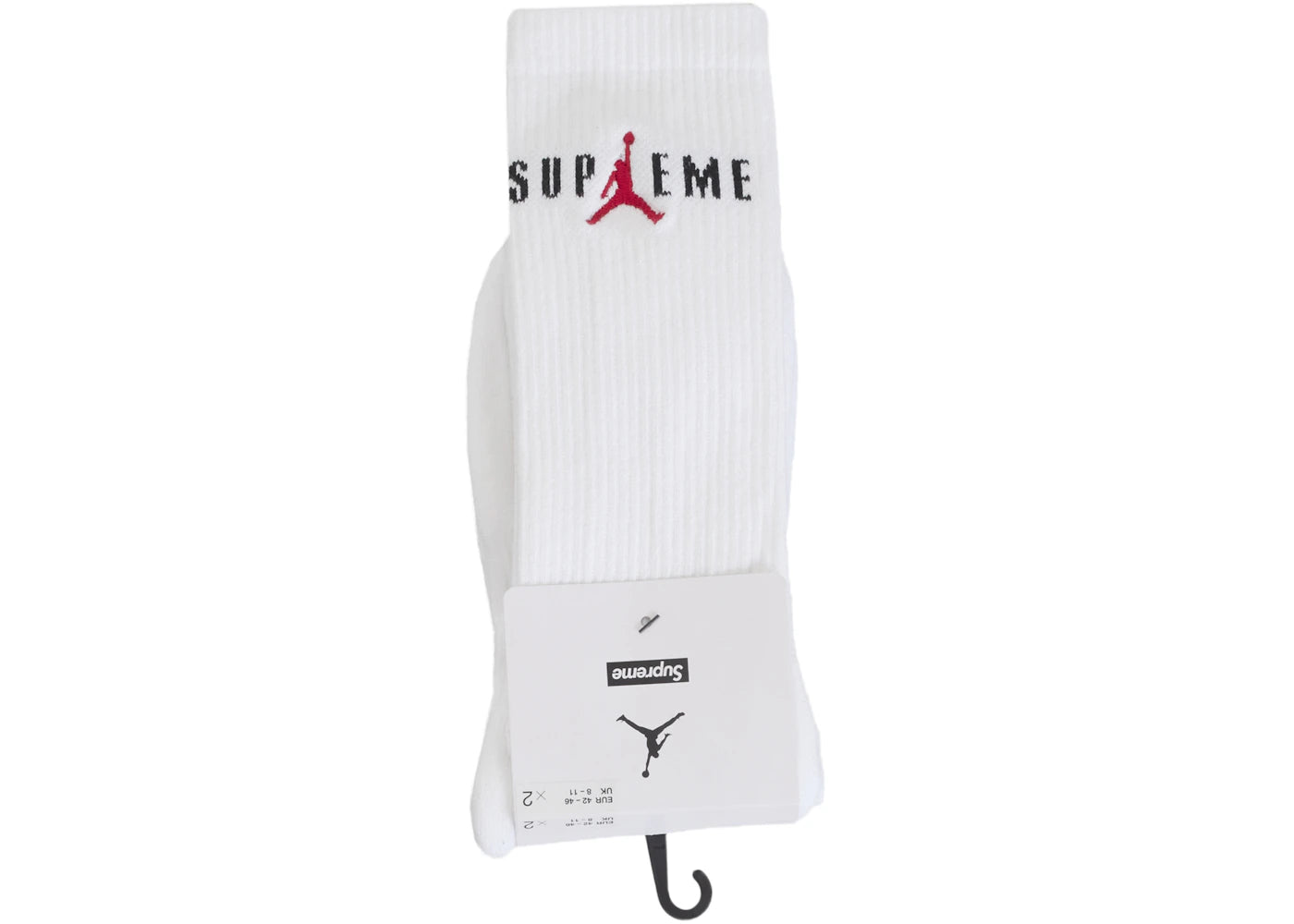 Supreme Jordan Crew Socks White -1