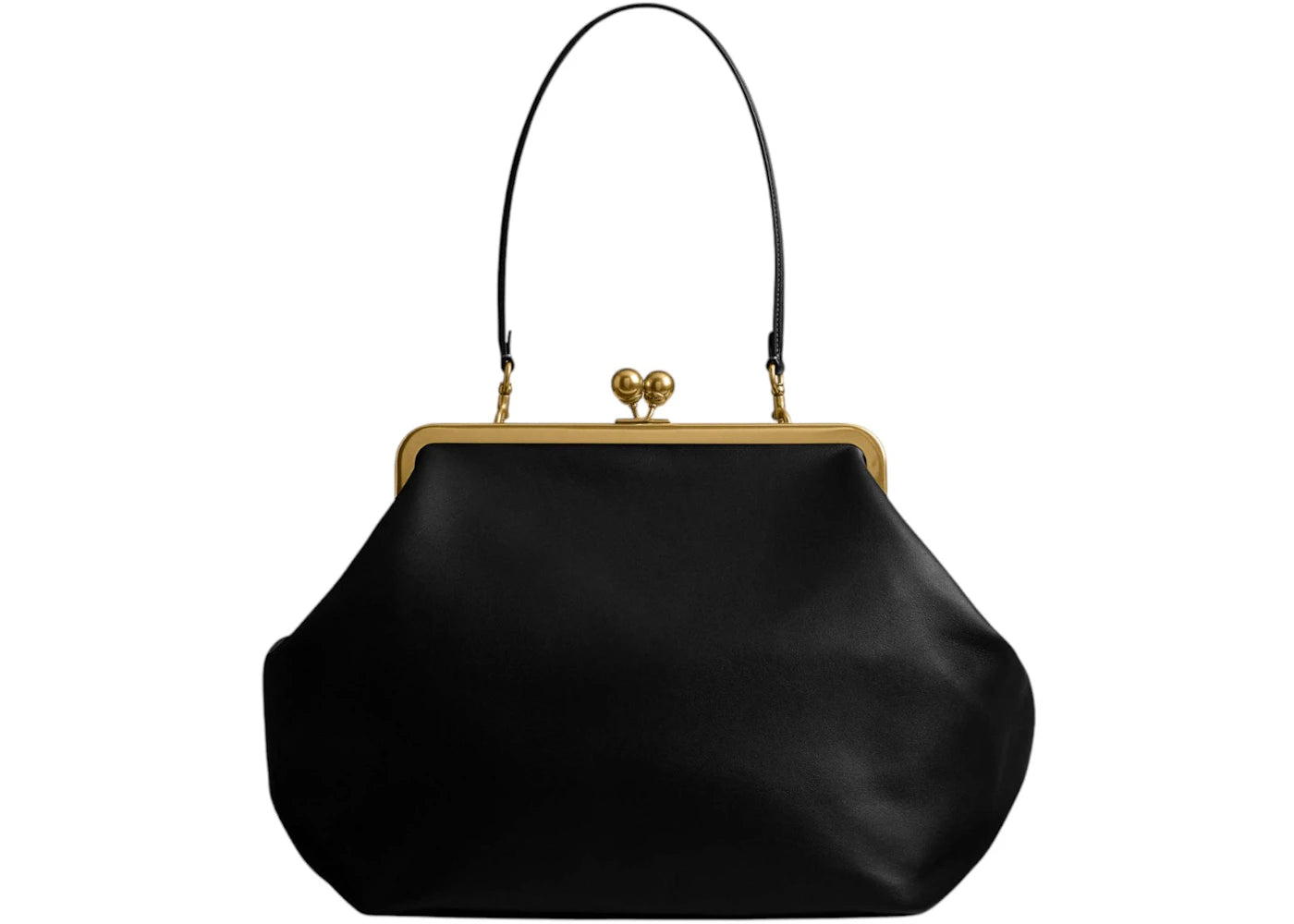 Coach Large Kisslock Frame Bag Brass/Black -1