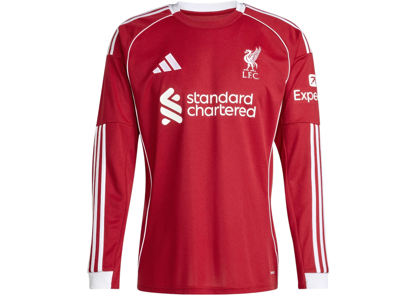 adidas Liverpool FC 25/26 Long Sleeve Home Jersey Strawberry Red -1