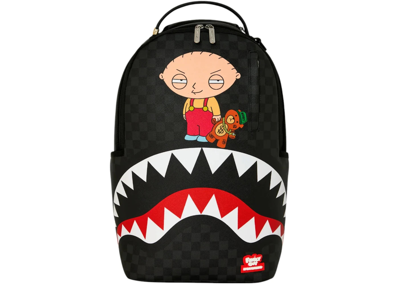 Sprayground Family Guy Stewie Holding Bear Keychain Backpack Black -1