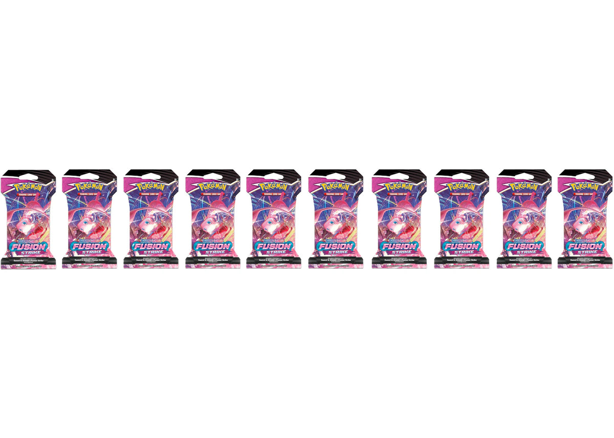 Pokémon Sword & Shield Fusion Strike Sleeved Booster Pack 10x Lot -1