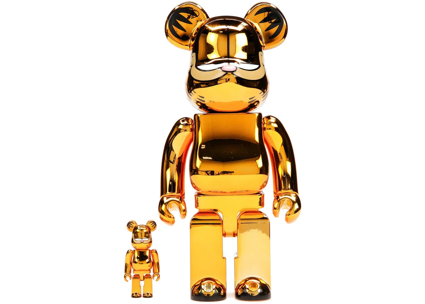 Bearbrick Garfield 100% & 400% Set Gold Chrome Ver.-1
