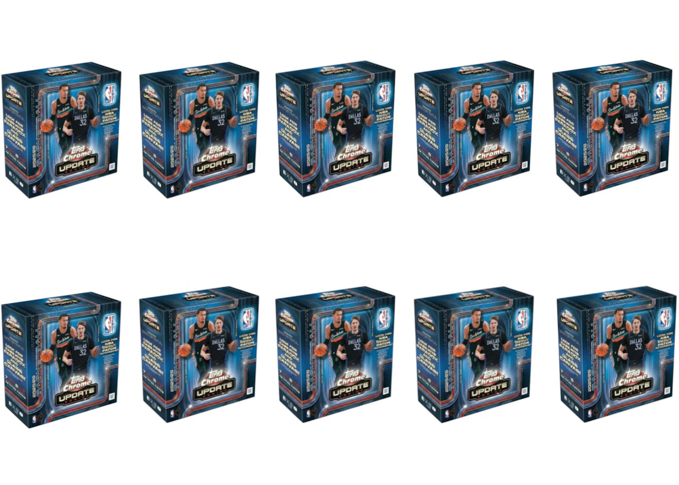 2025-26 Topps Chrome Updates Basketball Mega Box (With Seal) 10x Lot -1