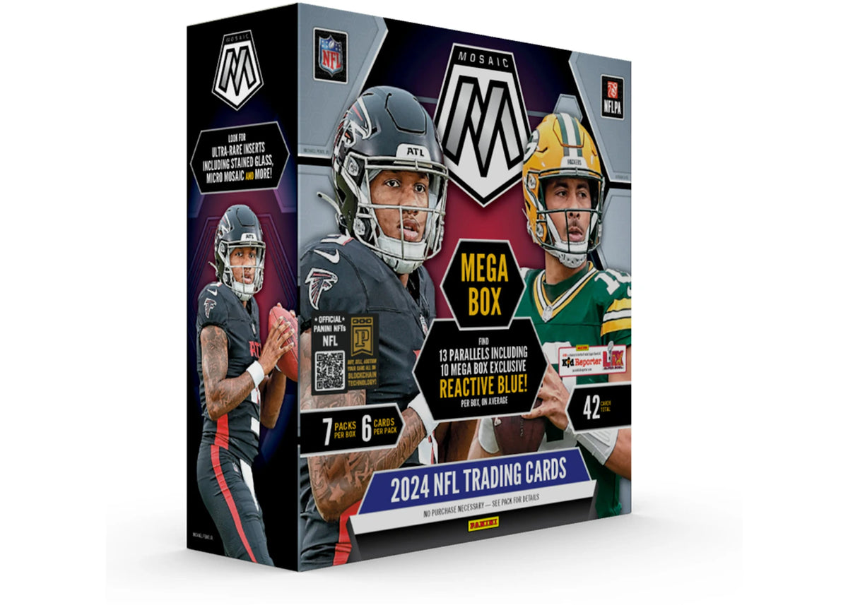 2024 Panini Mosaic Football Mega Box (Reactive Blue Parallel) -1