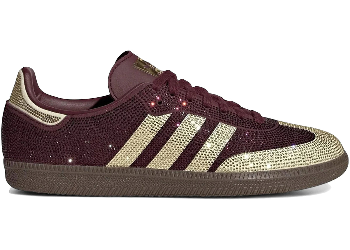 adidas Samba OG Rhinestone Maroon Warm Vanilla (Women's) -1