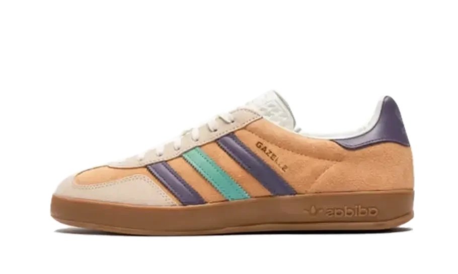 adidas gazelle silver green womens Adidas Gazelle Indoor Glow Orange Shadow Violet