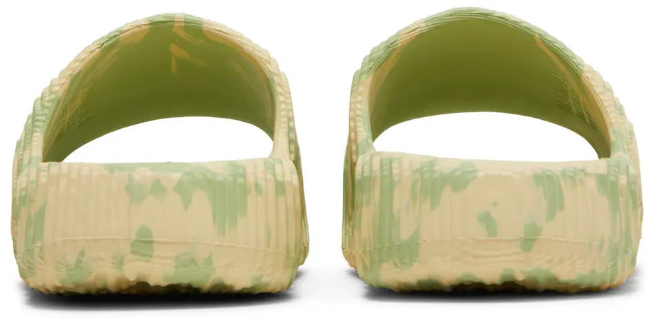 adidas Adilette 22 Slides Magic Lime St Desert Sand heel counter