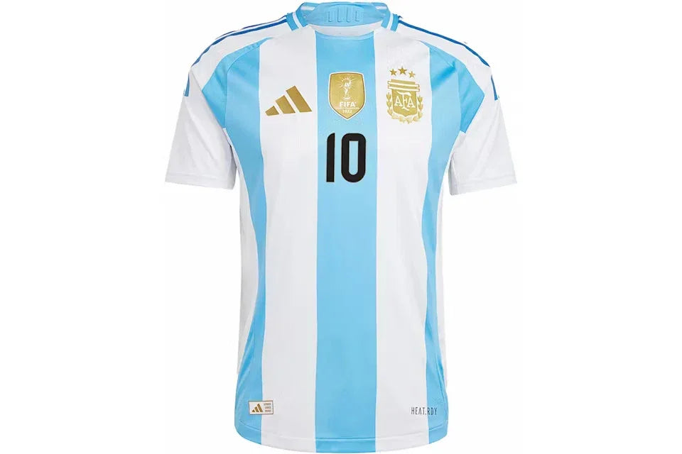 adidas Argentina 2024 Home Authentic Messi Jersey White/Blue Burst
