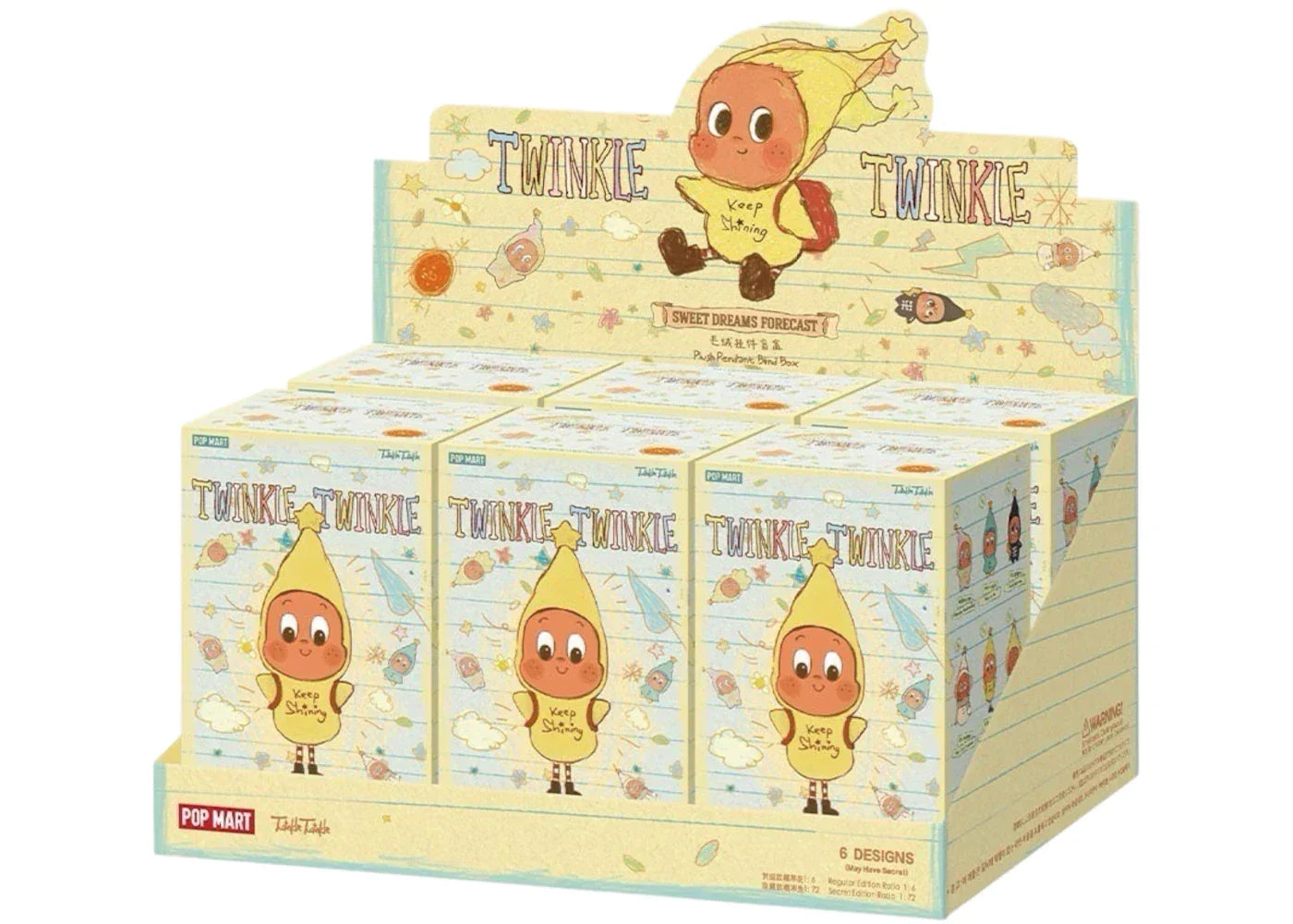 Pop Mart Twinkle Twinkle Sweet Dreams Forecast Series Plush Pendant Sealed Case (6 Blind Box)-1