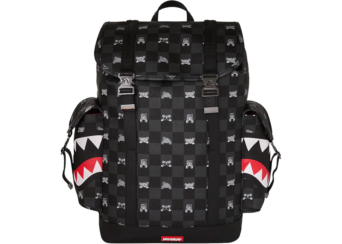 Sprayground Shark Mob Hideout Monte Carlo Backpack Multi -1