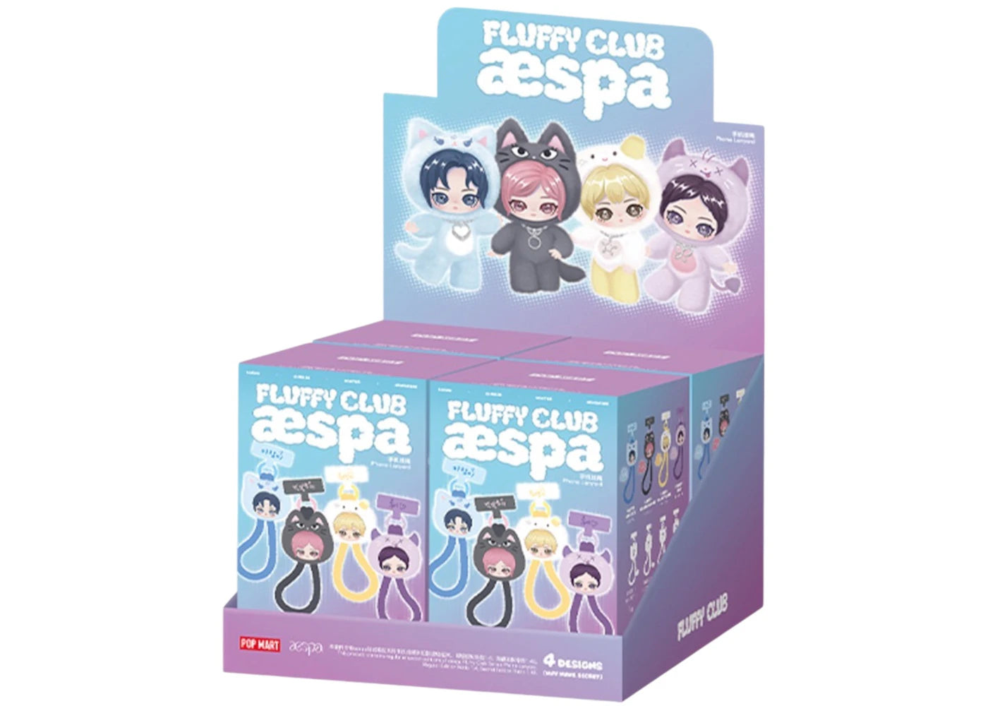 Pop Mart aespa Fluffy Club Series Phone Lanyard Sealed Case (4 Blind Box) -1