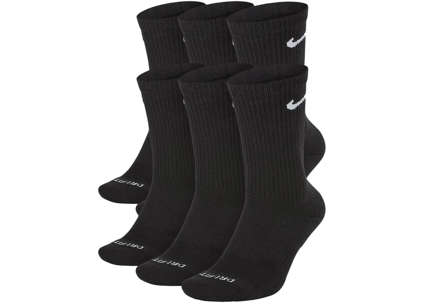 Nike Everyday Plus Cushioned Crew Socks (6 Pairs) Black -1