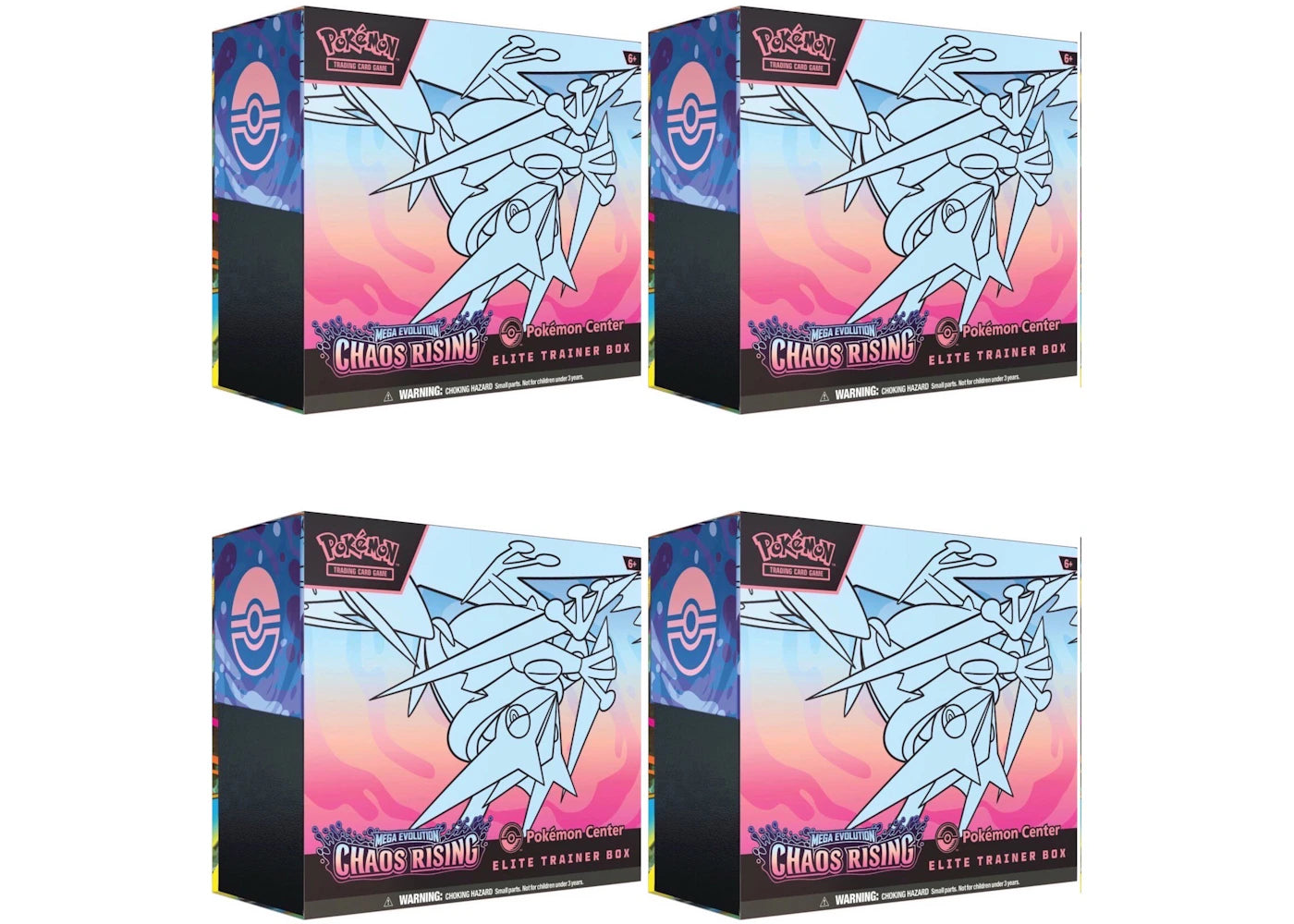 2026 Pokémon Mega Evolution Chaos Rising Pokemon Center Elite Trainer Box 4x Lot -1