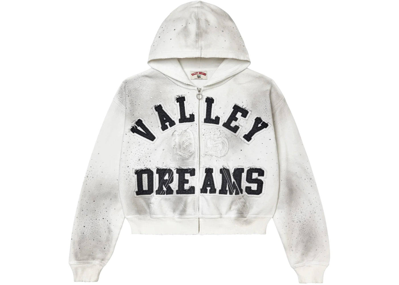 Vale Forever Classico Zip Up Hoodie White -1