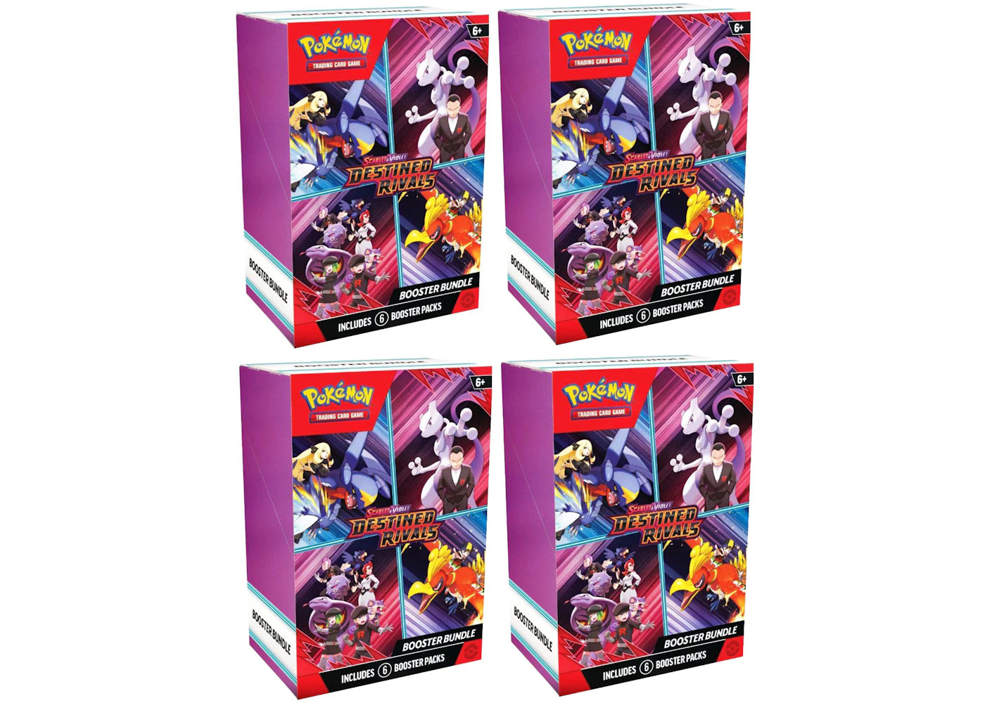 2025 Pokémon Scarlet & Violet Destined Rivals Booster Bundle 4x Lot -1