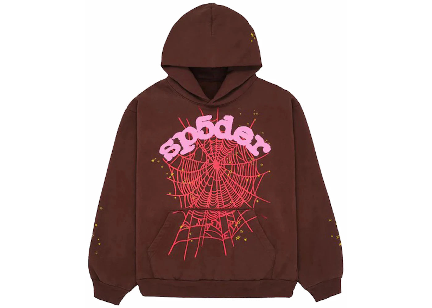 Sp5der Web Hoodie Brown -1