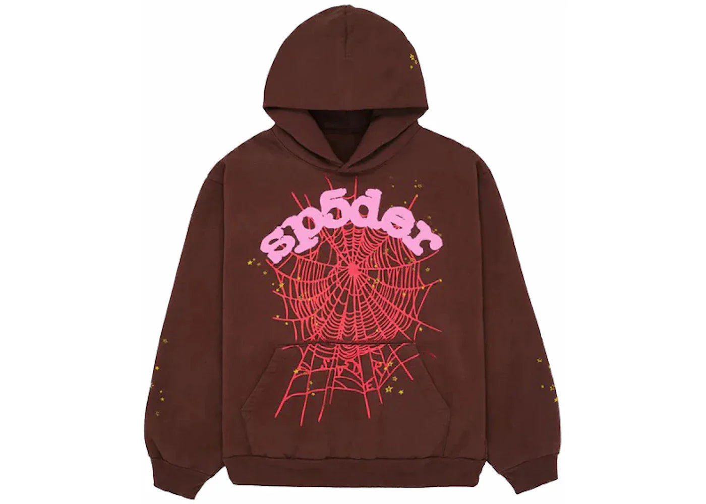 Sp5der Web Hoodie Brown -1