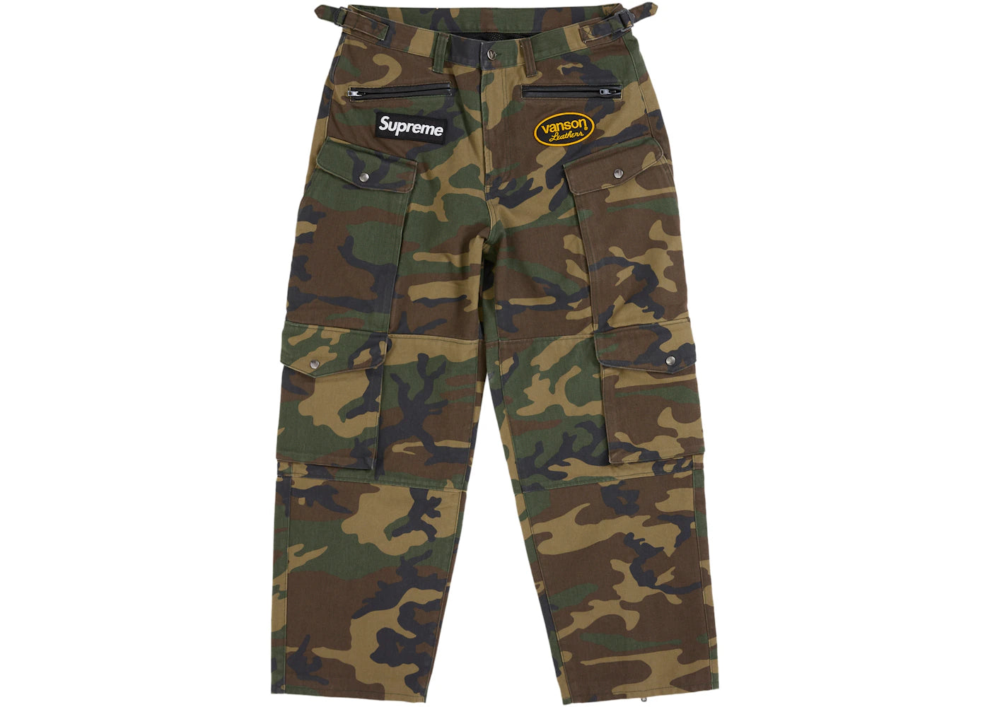Supreme Vanson Leathers Cordura Pant Woodland Camo -1