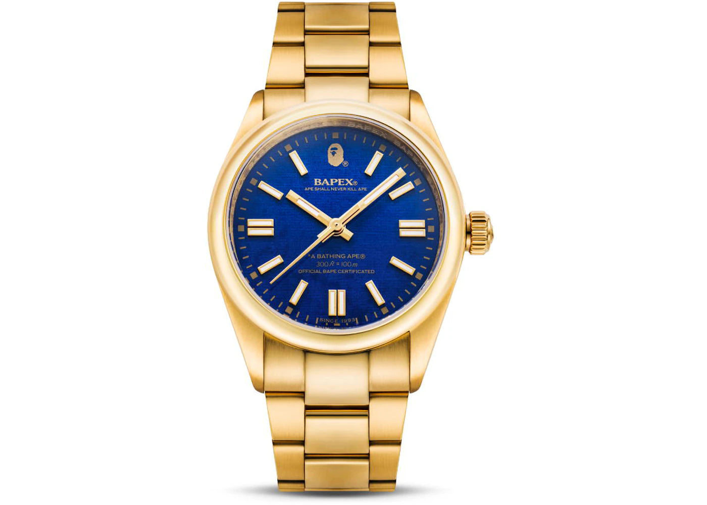 BAPE ABathing Ape Type 7 Bapex Watch Gold Blue -1