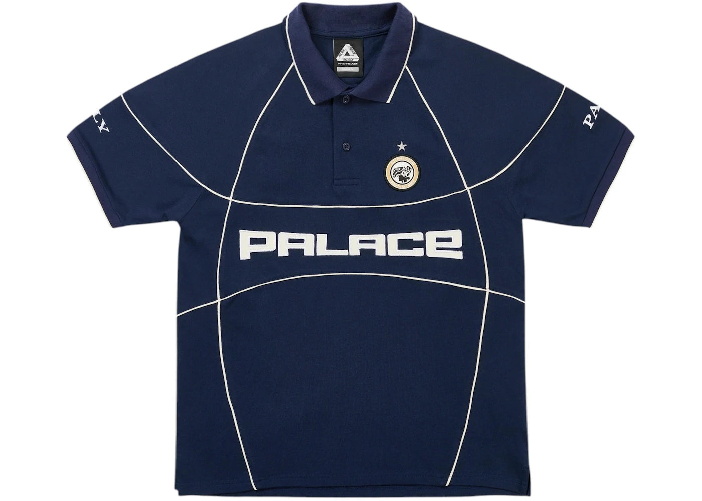 Palace Pro Team Piped Polo Navy -1