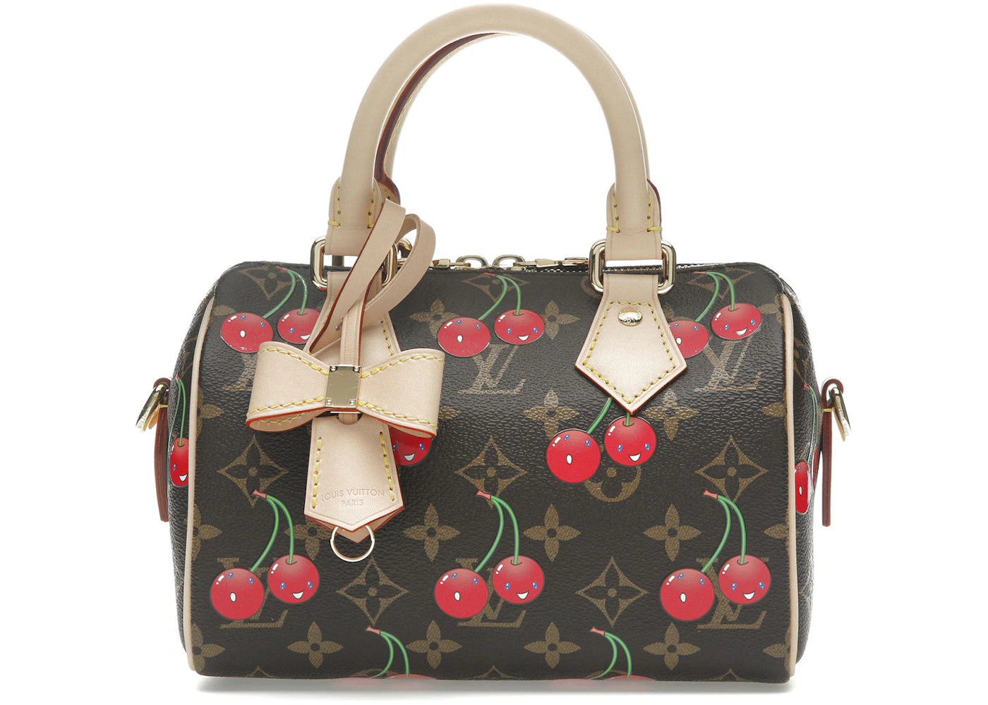 Louis Vuitton x Takashi Murakami Cherry Speedy Bandouliere 20 Brown Monogram -1