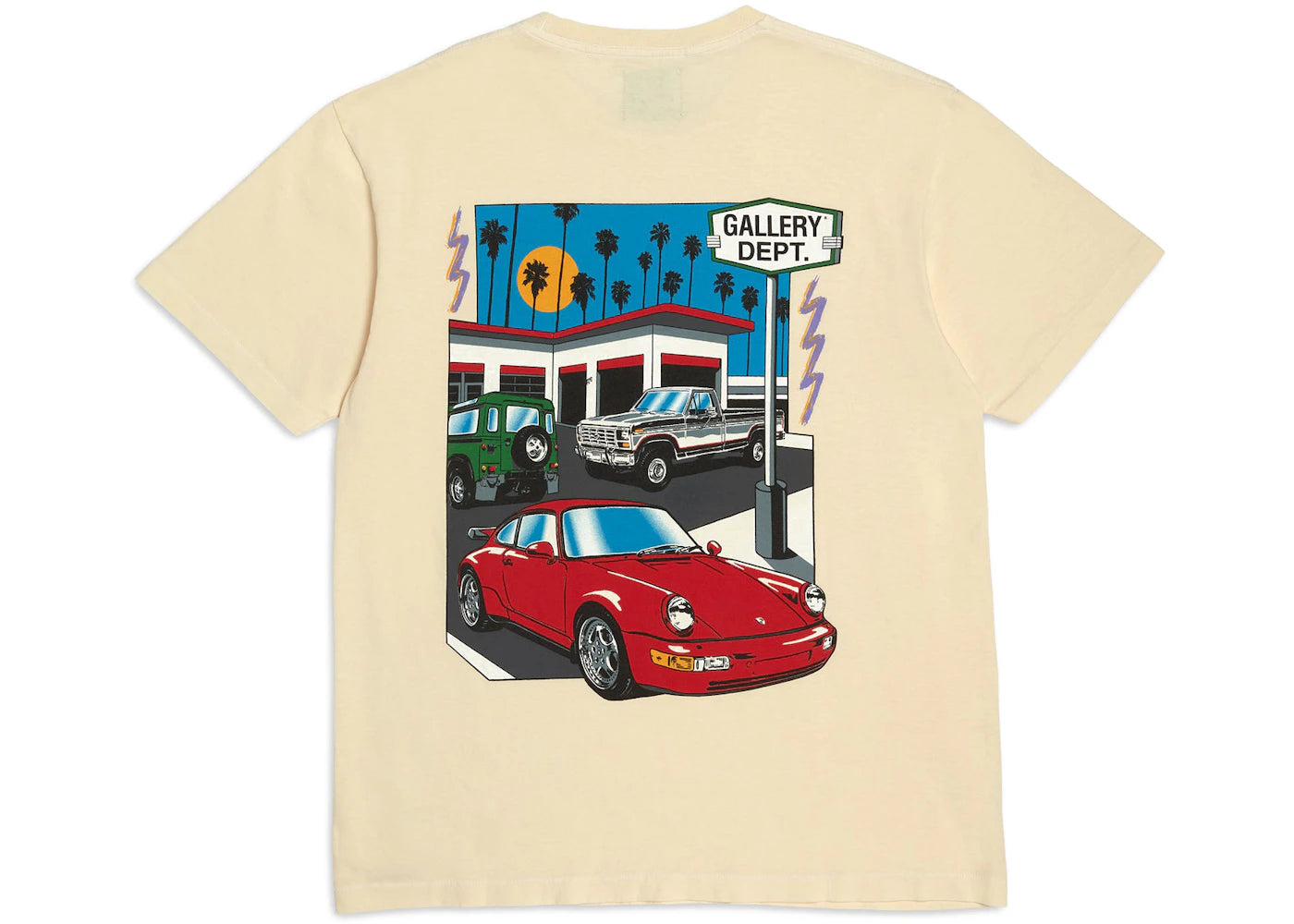 Gallery Dept. Drive Thru Boxy Fit Tee Cream -1