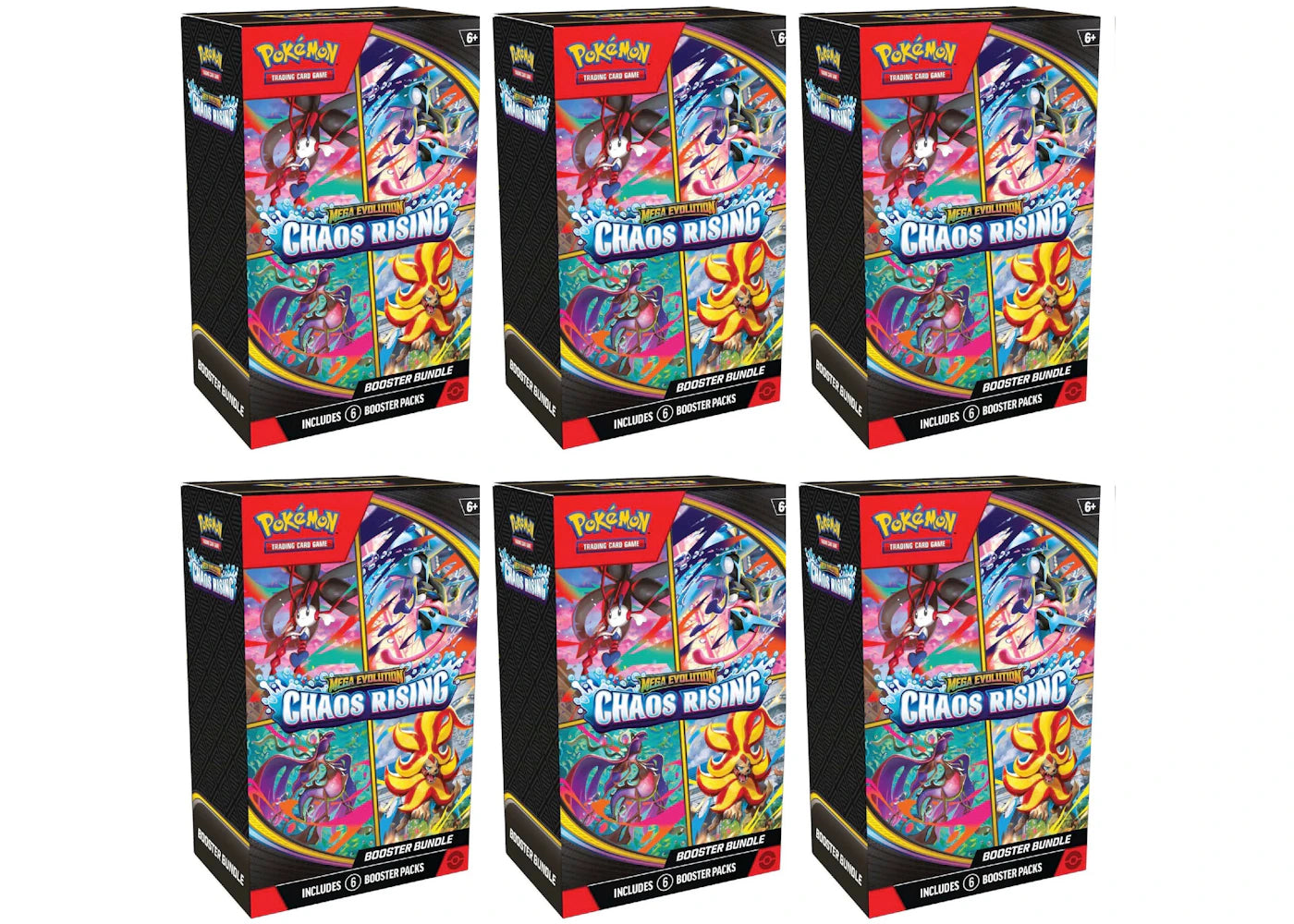2026 Pokémon Mega Evolution Chaos Rising Booster Bundle 6x Lot -1