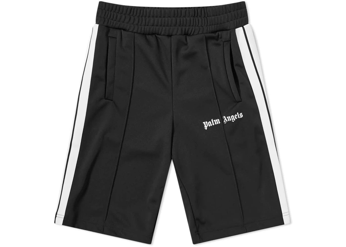 Palm Angels Logo Print Track Shorts Black -1