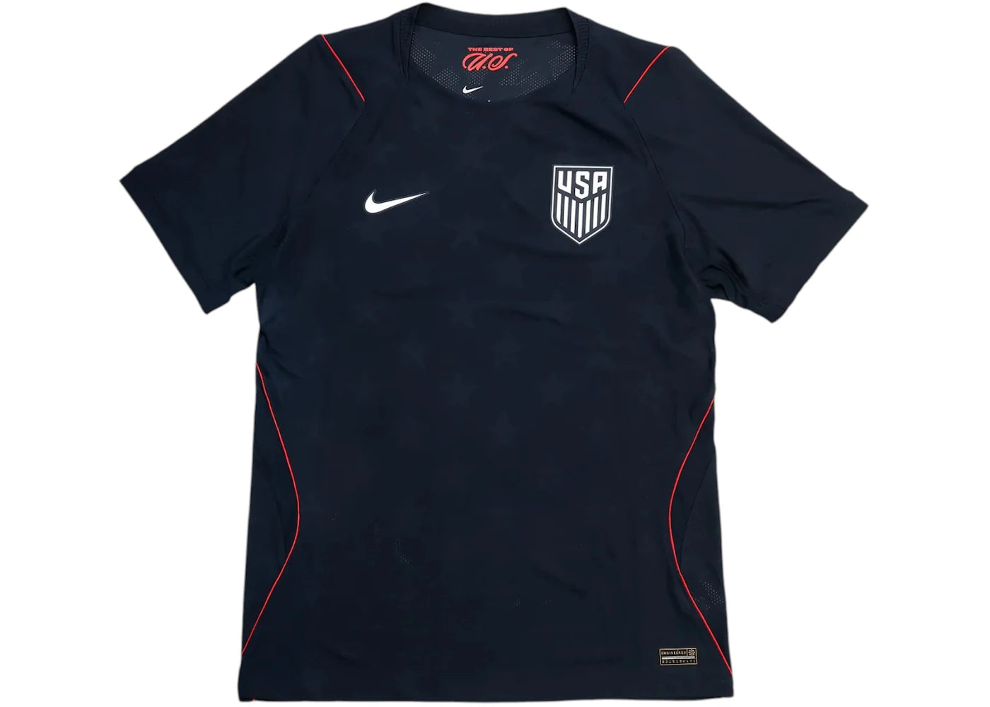 Nike USMNT 2026/27 Aero-Fit Match Away Soccer Authentic Jersey Dark Obsidian/Pure Platinum -1