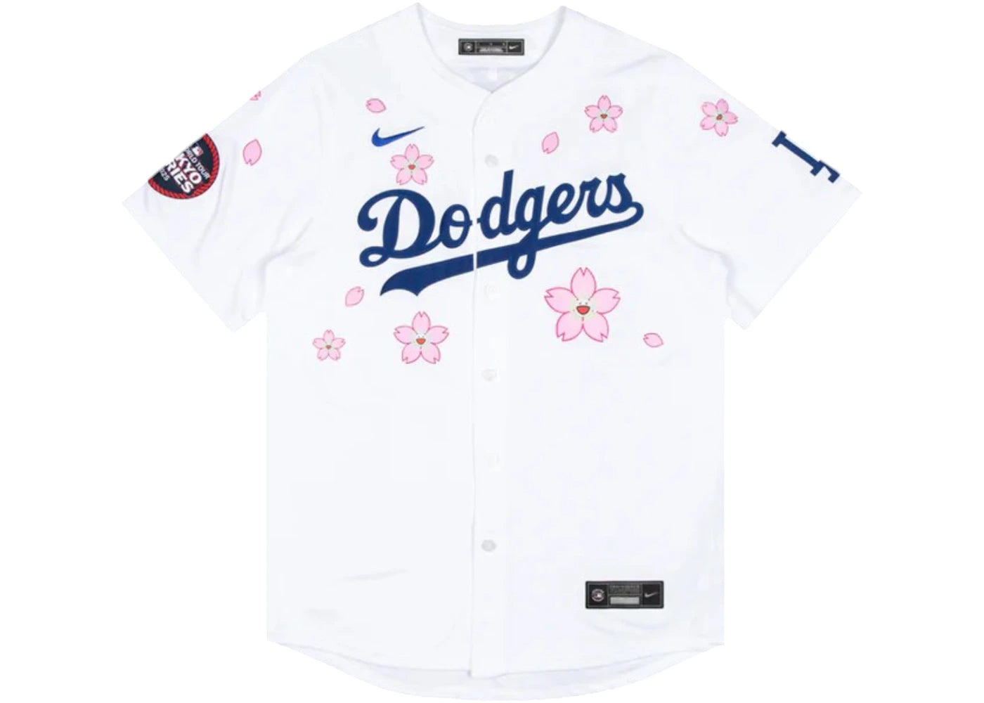 Nike x Takashi Murakami x MLB World Tour Tokyo Series 2025 Dodgers Tokyo Home Jersey White -1