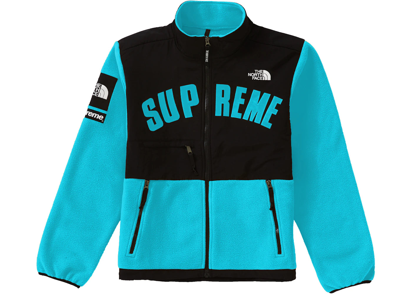 Supreme The North Face Arc Logo Denali Fleece Jacket Teal -1
